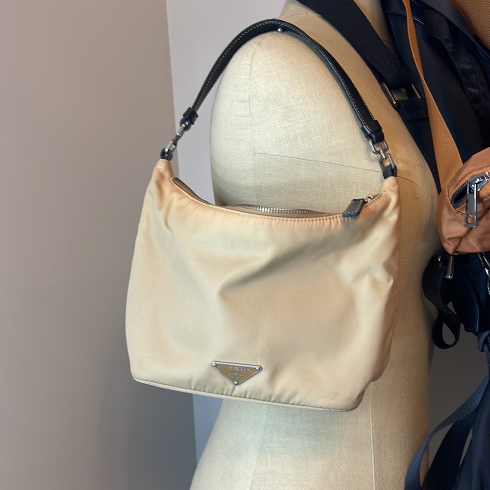 Vintage Prada Hobo/ Beige